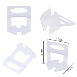 Eowppue Tile Levelling Clips 1 mm 200 Pieces Tile Levelling System Spacer Clips DIY Floor Tiles Spacers
