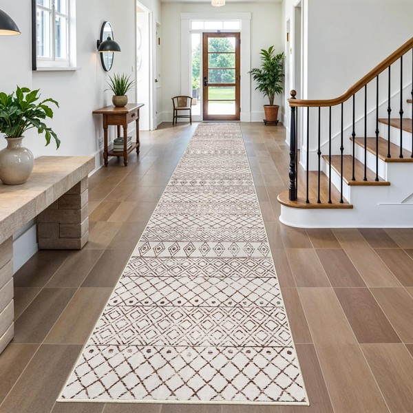 BYYVOO Washable Runner Rug 3x20 - Extra Long Runner Rugs