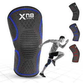 Xn8 Knee Support Brace - Compression Sleeve for Arthritis, Joint Pain, Ligament Injuries, Meniscus Tear, ACL, MCL, Tendonitis, Sports, Running, and Recovery (1 Pack)