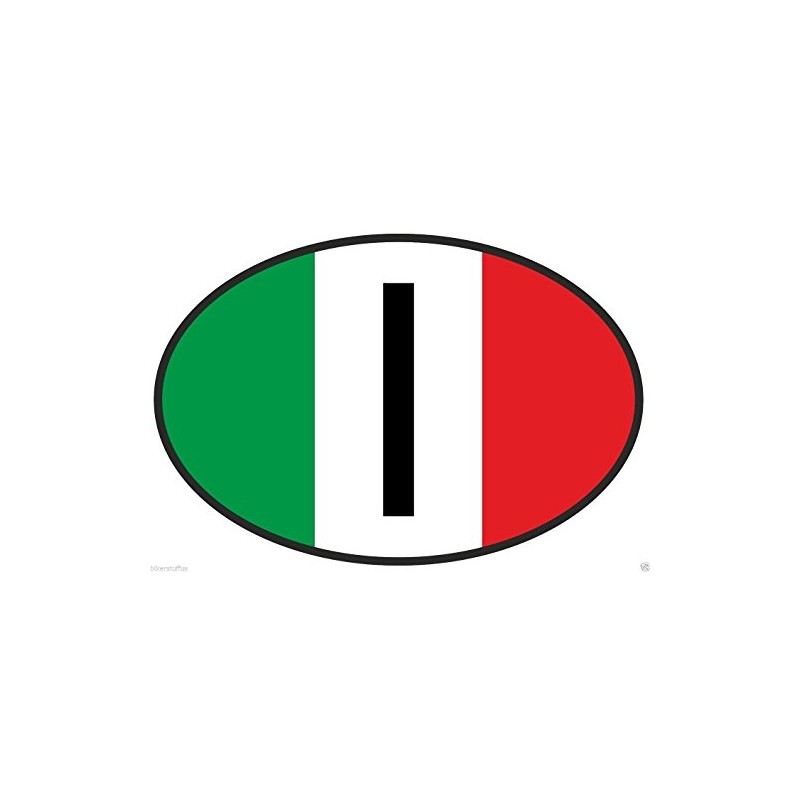 I Italy Country Code Oval with Italian Flag Bumper Sticker