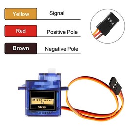 SIPYTOPF 4Pack SG90 Micro Servo Motor Mini Servo SG90 9g Servo Kit for RC Helicopter Airplane Car Boat Robot Arm/Hand/Walking/Servo Door Lock Control with Cable