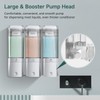 Shampoo and Conditioner Dispenser 3 Chamber No Drill Shower Soap
