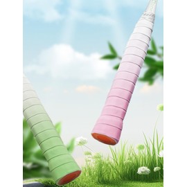 LeTradeJP Badminton Grip Tape, Set of 2, Gradient Color, Anti-slip, Durable, Sweat Absorbent, Badminton Tennis Racquet, Golf, Grip Tape for Fishing Rod, Bicycle, Dumbbell (Blue)