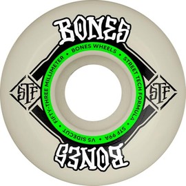 Bones Wheels Street Tech Formula STF Sidecuts Skateboard Wheels, 53mm, 99A, V5 Sidecut