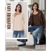 Neer 3 Pack Scoop Neck Long Sleeve Tops for Women,
