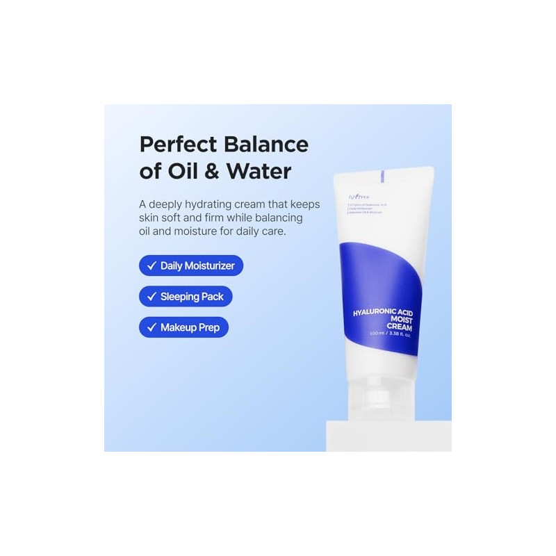 Isntree Hyaluronic Acid Moist Cream 2.71 Fl.oz.(80ml) Night Cream