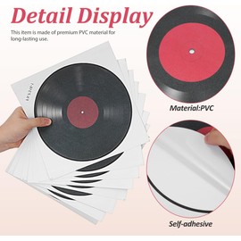 Holibanna 16Pcs Pegatinas Decorativas de Vinilos para Pared Discos de Vinilo para Decoración de Fiestas Artistas Estudio Aspecto Vintage 22.5Cm