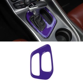 Voodonala for Challenger Gear Shift Panel Covers Decoration Trim Accessories for Dodge Challenger 2015-2022(Purple)