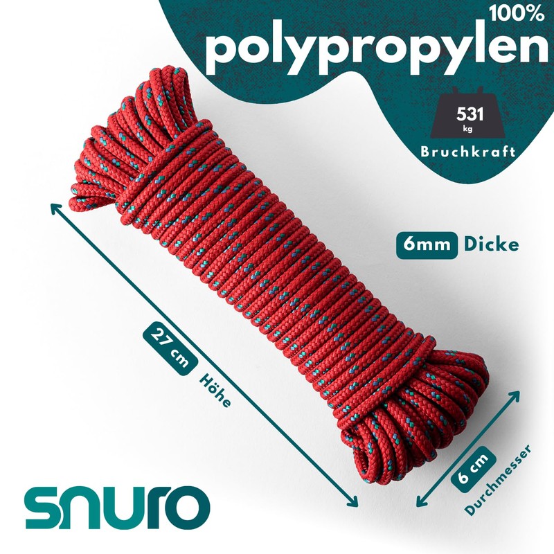Snuro Polypropylene rope (6 mm, 20 m) - rope with