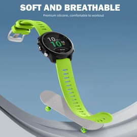 GEAK Compatible with Garmin Vivoactive 5 Watch Bands/Vivoactive 3 Watch Bands, 20mm Adjustable Soft Silicone Bands for Forerunner 245 Watch Bands/55 Band/Galaxy Watch 7/6/5/4 40mm 44mm Smart Watch