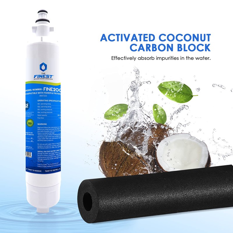 Fisher Paykel 847200 Fridge Water Filter for RF605QNUVB1 3 Packs