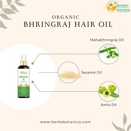 Herbs Botanica Bhringraj Oil For Hair No Silicon Or Parabeen 6.76 Fl Oz / 200 Ml