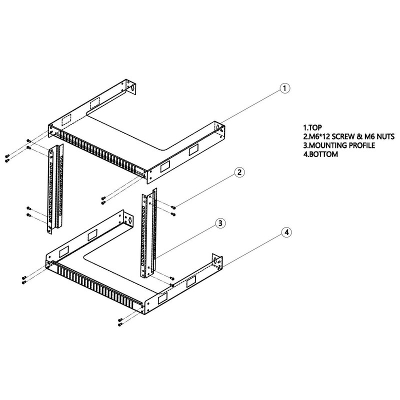 TECHTOO Wall Mount Rack 9U Adjustable Depth Open Frame 19Inch