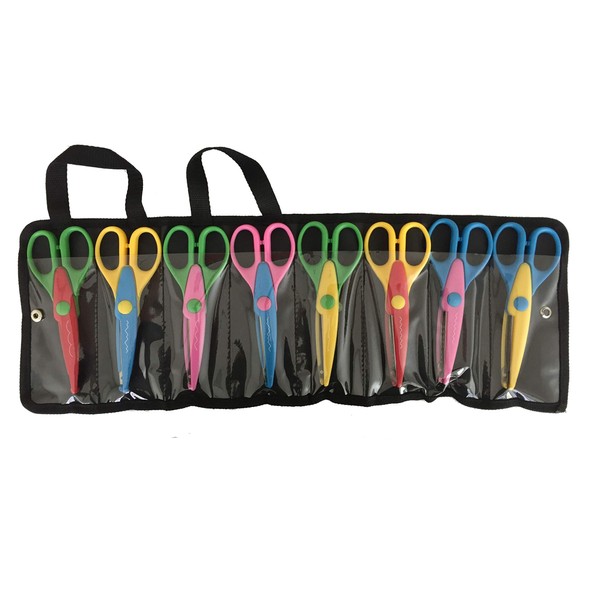 EXERZ Craft Scissors 8pcs DIY Art with a Carrying Bag/Pocket/ 8 Patterns