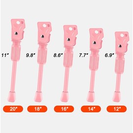 Takelablaze Pink Kids Bike Kickstand Bikes Support Racks Rear Side Kids' Bicycles Kickstand Kids Bike Kickstand for 12 14 16 18 20 Inch Wheel Kids Bicycle Accessories Replacement (For 14" Wheel)