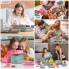 WayEee Lunch Box Adults,2190ml Large Capacity Bento Lunch Box with