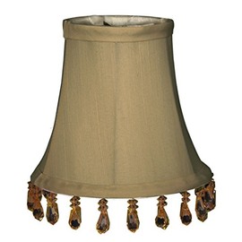 Royal Designs, Inc. CS-313B-5AGL Beaded Bell Chandelier Shade, 3 x 5 x 4, Antique Gold