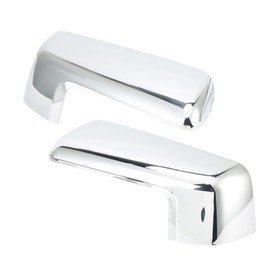 Car Rear View Mirror Covers, 1 Pair of Self Adhesive Top Half Side Door Mirror Covers Replacement, Chrome Plated, Fit for 1500 2500 3500, for 1500 2500 3500 2020