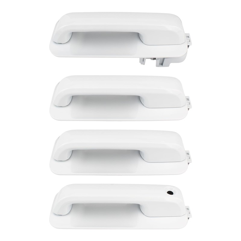AUTOKAY Set of 4 Oxford White Door Handles Front and