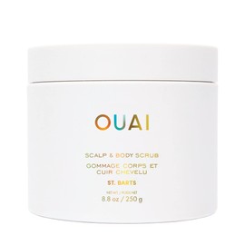 OUAI St. Bart’s Scalp and Body Scrub, Deep-Cleansing Sugar Scrub for Hair and Skin that Exfoliates and Moisturizes, 8.8 Oz