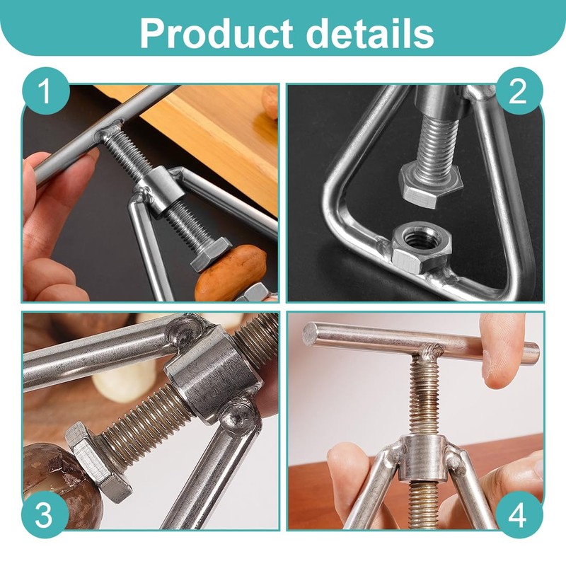 UZEXYO Heavy Duty Nut Cracker for All Nuts Black Walnut