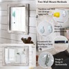 AAZZKANG Rustic Wall Mirror Rectangle Wood Framed Mirrors Large 20"x16"