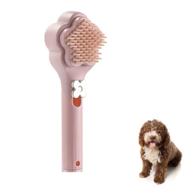 DEEUCHIS Self-Cleaning Soft Fur Brush for puppy – Scalable Gentle Grooming Brush Small Dogs Comb for Chihuahuas, Teddy Dogs, Yorkies, Maltipoos, Shih Tzus (Pink)