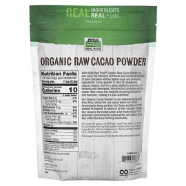 NOW Foods, Real Food, Organic Unprocessed Cacao Flour, 340g (12oz) / NOW Foods (나우푸드), Real Food, 유기농 무가공 카카오 가루, 340g(12oz)