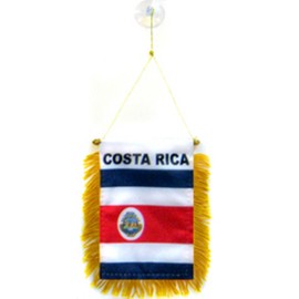 Costa Rica Flag Car Window Hanging Pennant