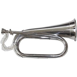 Boy Scout Nickel Plated Blowing Bugle Attack Command Signal Horn