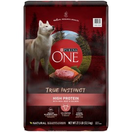 Purina ONE Natural, High Protein Dry Dog Food, True Instinct With Real Beef & Salmon - 27.5 lb. Bag