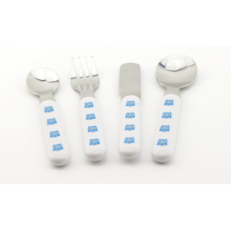 SmileKIDZ ~ OLLIE OWL ~ Deluxe 7 Piece Eating Set