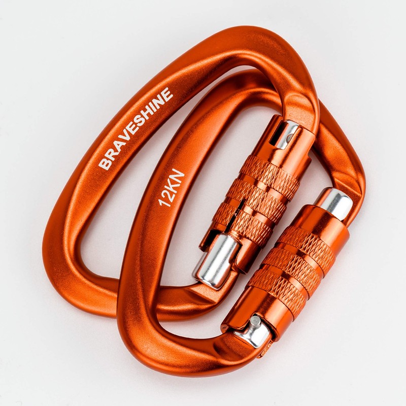 Carabiner 12KN Auto-lock BRAVESHINE Load Capacity 1,200 kg Locking Carabiner
