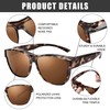 Peekaco Polarized Sunglasses Over Glasses for Women Men, Oversized Square