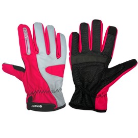 BIKE GelPro Hi-Vis Waterproof, Windproof & Touchscreen friendly cycling gloves - NEW & IMPROVED 2023 Model - Unisex (Pink Hi-Vis, Small)
