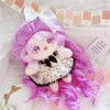 niannyyhouse 20cm Plush Doll Purple Wave Roll Hair Girl Humanoid