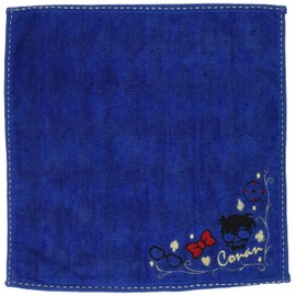 Marushin 4855004700 Mini Towel, Detective Conan, 9.8 x 9.8 inches (25 x 25 cm), Shiny Conan, Edogawa Conan, 100% Cotton