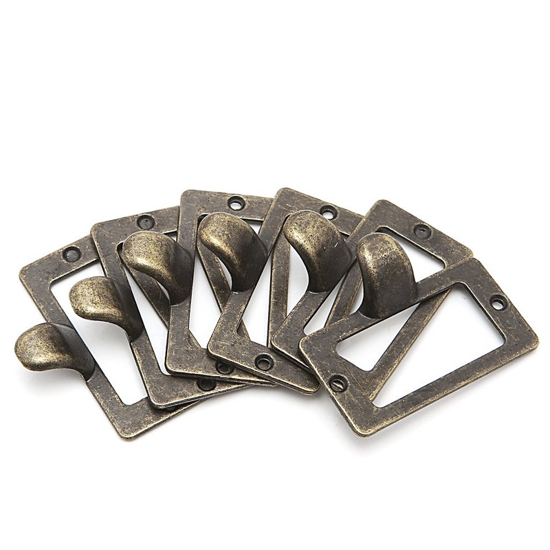 JUNESUN 6x Handle File Name Card Cabinet Label Holder Antique