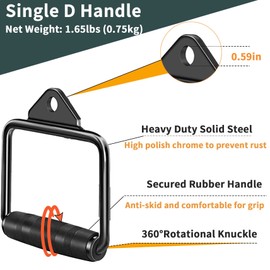 WNOEY Solid Cable Machine Attachment, Cable Attachments for Gym, Gym Cable Attachments, Cable Machine Attachments Set