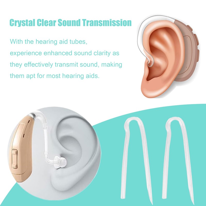 10pcs Hearing Aid Tubes,Lightweight Hearing Aid Tubes NHS, Suitable for