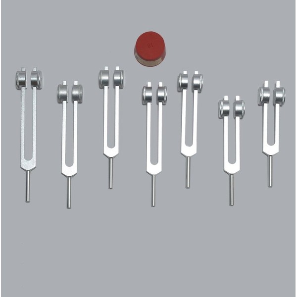 Chakra Tuning Forks Set - 7 Tuning Forks Weighted with
