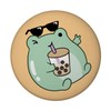 Jelly & Friends Frog with Bubbletea Magnet Round Kawaii Lucky