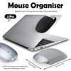 Realand 2Pcs Stick-On Laptop Mouse Holder - Elastic Case for