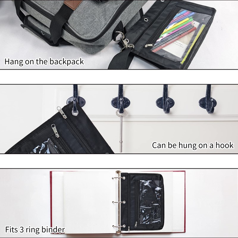 YoeeJob 2 Pack 1 Inch Expandable Zipper Pencil Pouches with