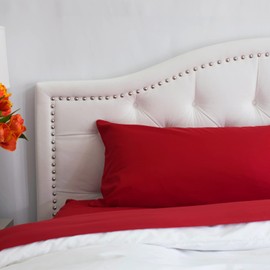 PeachSkinSheets Red Velvet Sheet Set - 1500tc Level of Softness - Extra Soft Cooling Sheets for Hot Sleepers and Night Sweats - California King Size