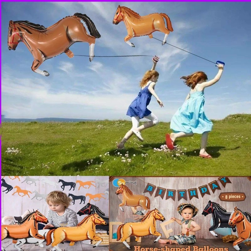 Feawiai 3 Globo Metálico Grande De Caballo 103 Cms Fiesta