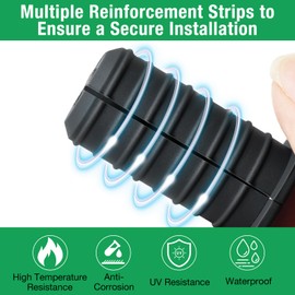 EASYEAH 2pc Starlink Cable Grommet 3/4" Silicone Anti-Slip Waterproof Wall Hole Pass Through Split Cable Bushings for TV Wire Ethernet Cord, Starlink Cable Routing Kit Accessories,38mm/1.5"Ht, White