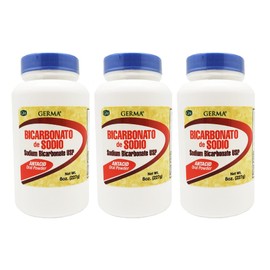 Germa Sodium Bicarbonate Antacid. Heartburn, Acid Indigestion and Upset Stomach Relief. Multi Use. 8 Oz. Pack of 3
