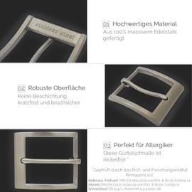 BELTINGER Patent Belt with Stainless Steel Belt Buckle 4 cm Shiny Leather Belt 40 mm Men's Elegant Belt Made in Italy