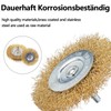 Wire Brush Set, 9 Pieces Steel Wire, Brass-Plated, Carbon Steel